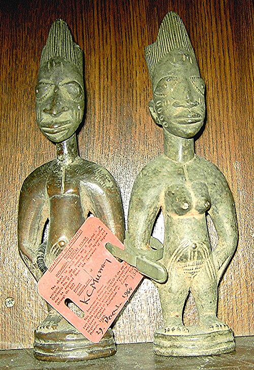 Pair of Ibeji, authenticated by the Department of Antiquities of Nigeria